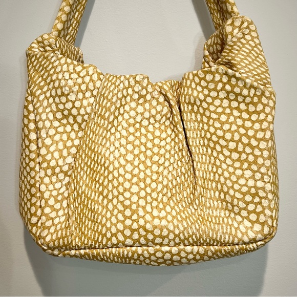 STAUD Felix Faun Purse Tan/Beige Animal Print Leather Handbag Shoulder Bag - Picture 2 of 14